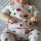 12-18 Months | Ladybird Flowers | Handmade Jersey Playful Romper | Discontinued Print | READY TO POST