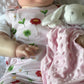Ladybird Flowers Organic Cotton Jersey Dungaree Romper