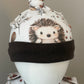 Exclusive Hedgehog Print Handmade Tie Knot Baby Hat