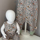 Autumn Boho Floral Organic Cotton Jersey Dungaree Romper