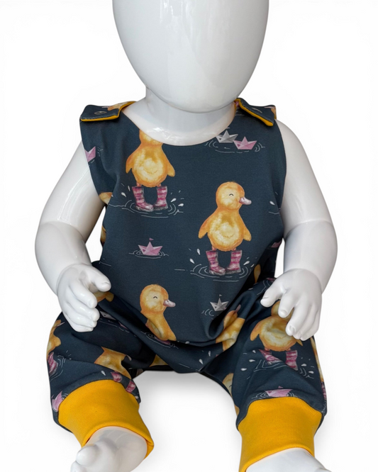 0-3 Months | Bianca Duck | Handmade Jersey Playful Romper | READY TO POST