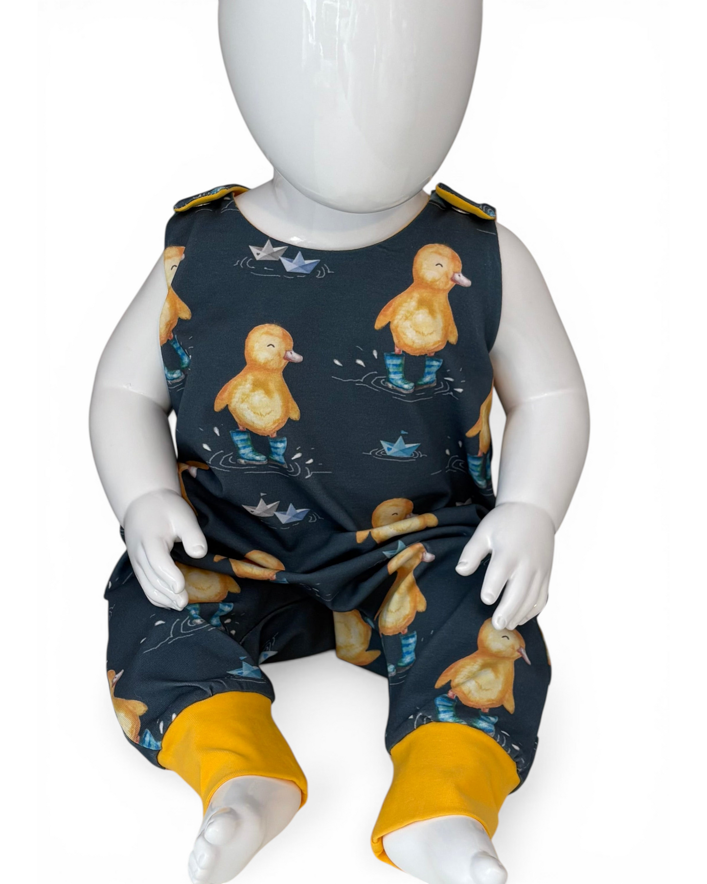 0-3 Months | Buddy Duck | Handmade Jersey Playful Romper | READY TO POST