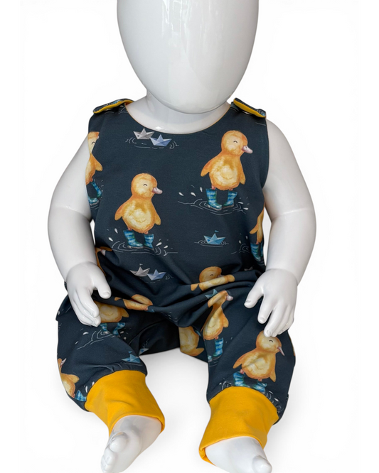 0-3 Months | Buddy Duck | Handmade Jersey Playful Romper | READY TO POST