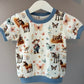 On The Farm Print Organic Jersey T-Shirt (Handmade To Order)