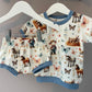 On The Farm Print Organic Jersey Shorts (Handmade To Order)