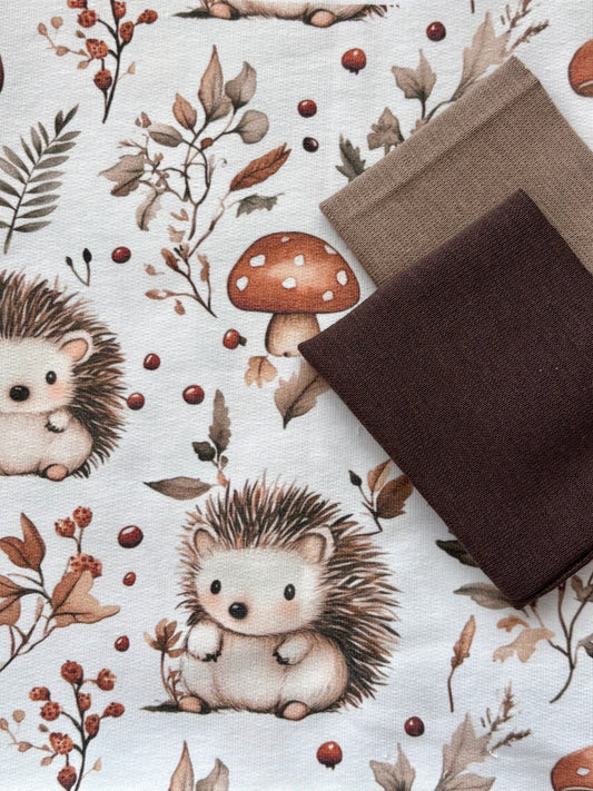 Exclusive Hedgehog Print Handmade Tie Knot Baby Hat
