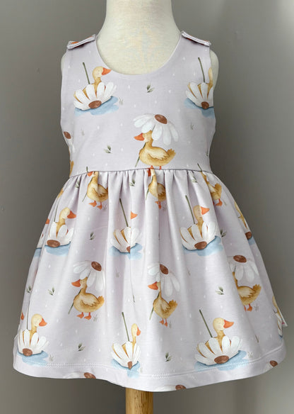 2-3 Years | Duck's & Daisy | Handmade French Terry Blossom Dress | READY TO POST