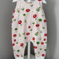 Ladybird Flowers Organic Cotton Jersey Dungaree Romper