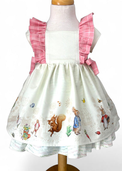 Age 2-3 | Peter Rabbit | Handmade Woven Cotton Siena Dress | READY TO POST