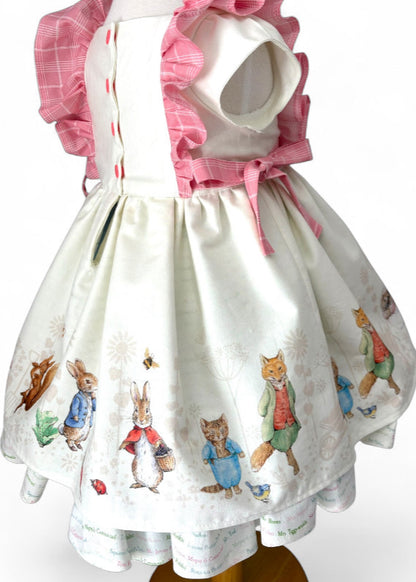 Age 2-3 | Peter Rabbit | Handmade Woven Cotton Siena Dress | READY TO POST