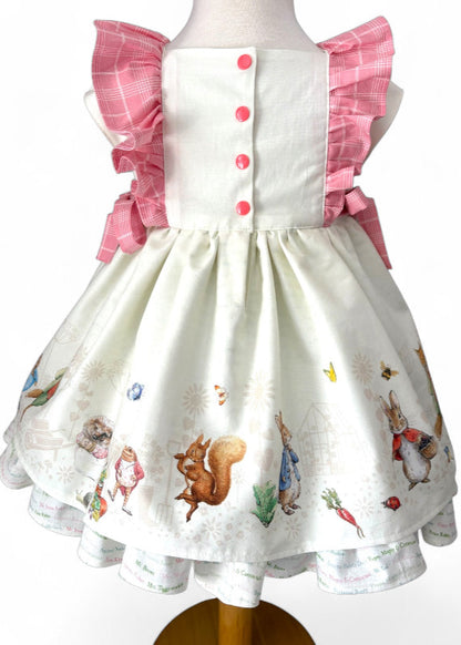 Age 2-3 | Peter Rabbit | Handmade Woven Cotton Siena Dress | READY TO POST