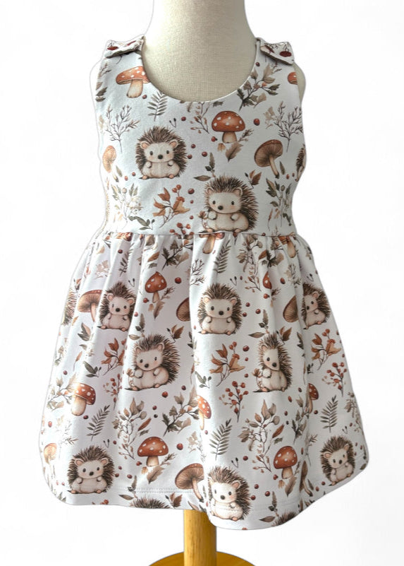 Exclusive Hedgehog Print French Terry Blossom Dress
