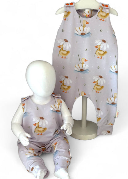 6-9 Months | Duck's & Daisy | French Terry Playful Romper | READY TO POST
