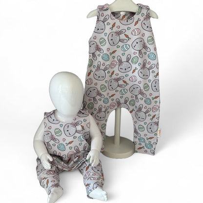 0-3 Months | Miss Bunny | French Terry Playful Romper | READY TO POST