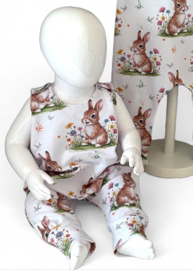 Exclusive Cutie Rabbit Organic Cotton Jersey Romper