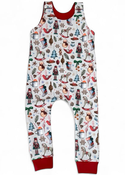 2-3 Years | Winter Treasures | Handmade French Terry Playful Romper | READY TO POST