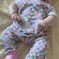 Pastel Check Bunny Print French Terry Romper