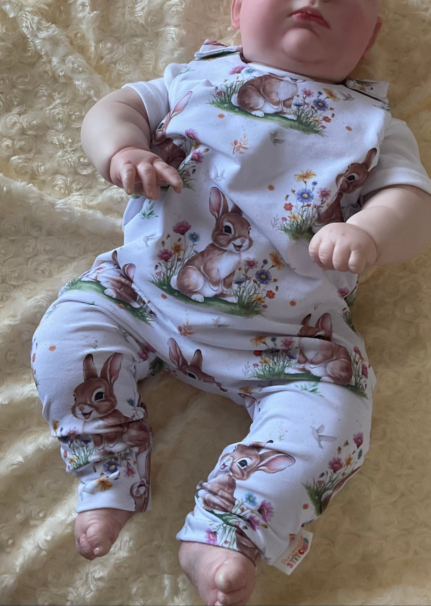 Exclusive Cutie Rabbit Organic Cotton Jersey Romper