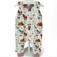 On The Farm Print Organic Cotton Jersey Dungaree Romper