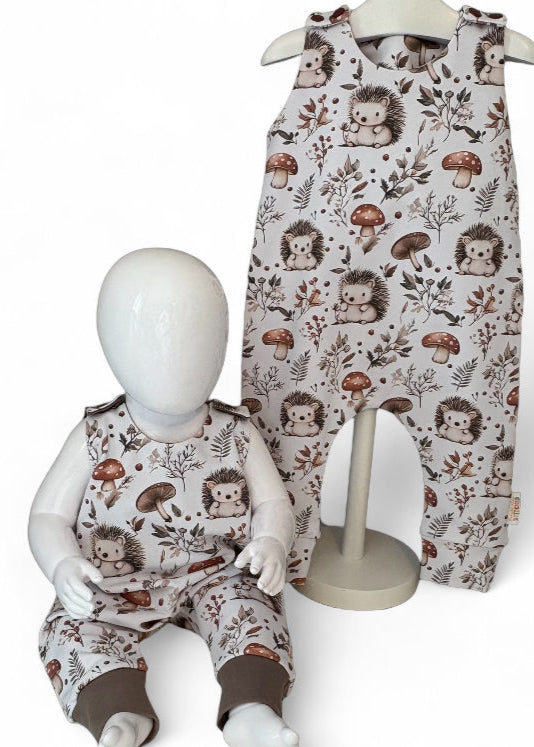 Exclusive Hedgehog Print French Terry Romper