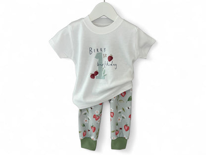 Berry 1st Birthday T-Shirt | Printed
