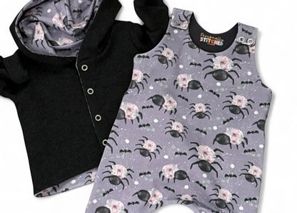 3-6 Months | Floral Spider | French Terry Playful Romper | READY TO POST