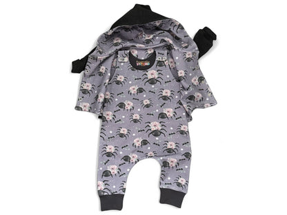 3-6 Months | Floral Spiders | Waffle Knit Hooded Cardigan | READY TO POST