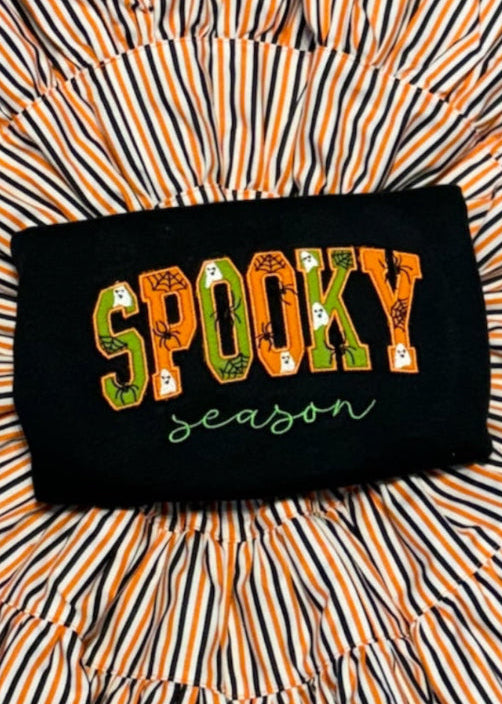 6-12 months - Ready to post 🎃 Spooky Season Appliqué Sweatshirt