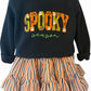 🎃 Spooky Season Striped Twirl Skirt