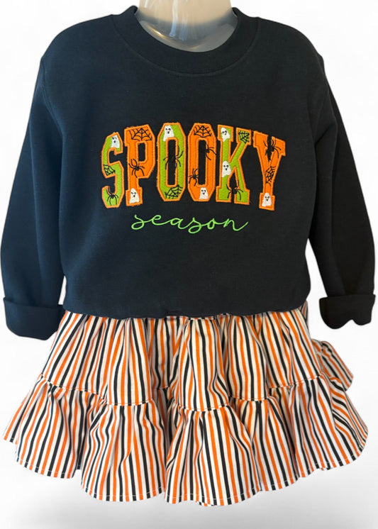 Age 12 months - Ready To Post 🎃 Spooky Season Striped Twirl Skirt