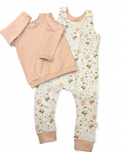 Bear Ballerina Romper & Matching Long Sleeve Ringer Tee | READY TO POST