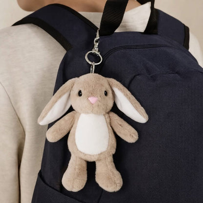 Personalised Plush Bear & Bunny Keyring | Custom Name Bag Charm | Teddy Backpack Charm | Gift for Kids & Adults