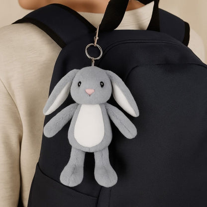 Personalised Plush Bear & Bunny Keyring | Custom Name Bag Charm | Teddy Backpack Charm | Gift for Kids & Adults