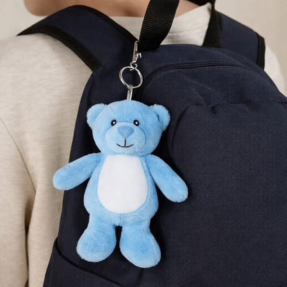 Personalised Plush Bear & Bunny Keyring | Custom Name Bag Charm | Teddy Backpack Charm | Gift for Kids & Adults