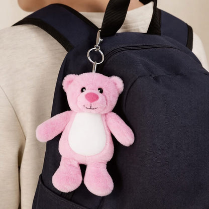 Personalised Plush Bear & Bunny Keyring | Custom Name Bag Charm | Teddy Backpack Charm | Gift for Kids & Adults