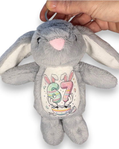 Personalised Plush Bear & Bunny Keyring | Custom Name Bag Charm | Teddy Backpack Charm | Gift for Kids & Adults