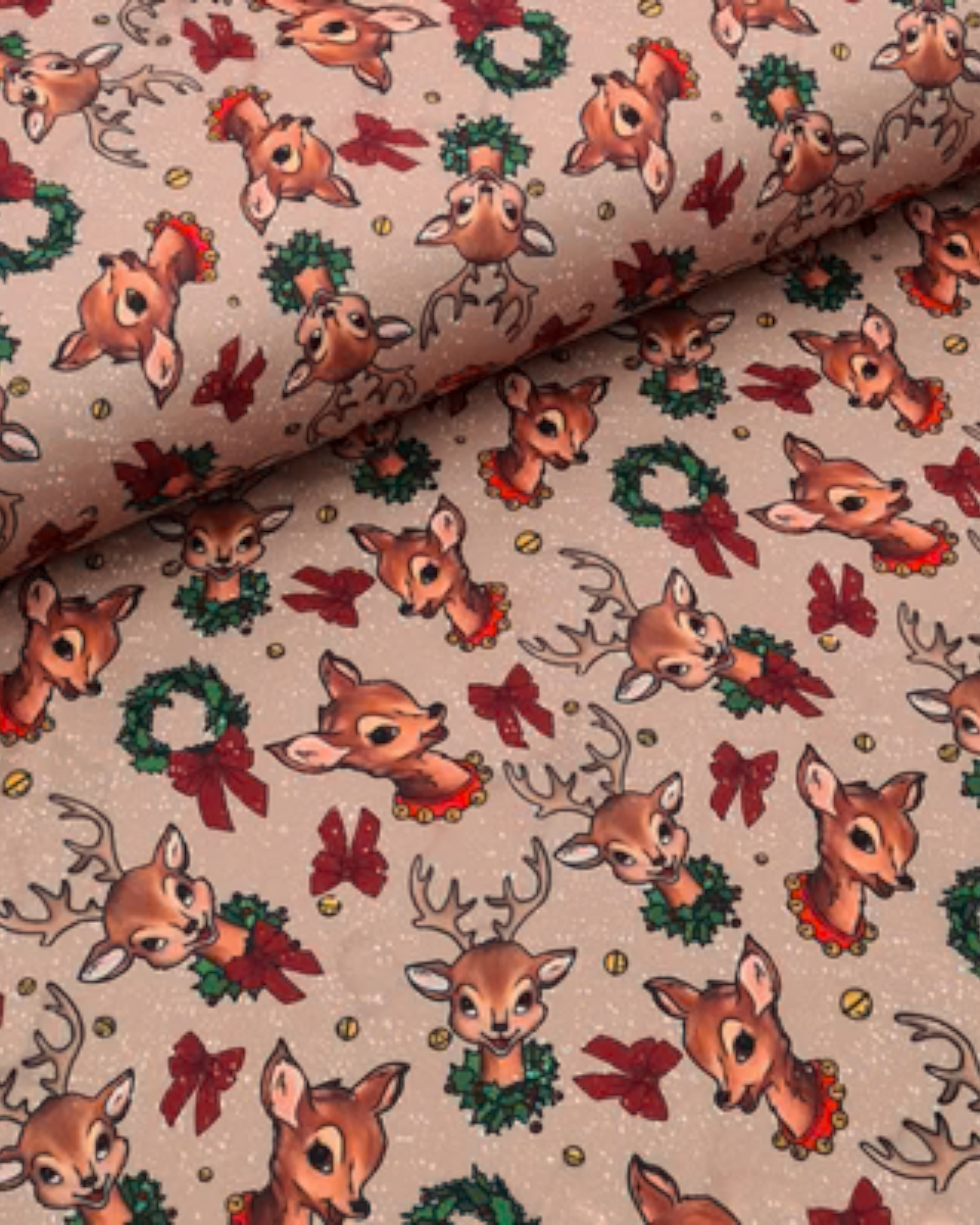 Vintage Reindeer | Handmade French Terry Playful Romper | READY TO POST