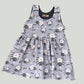 Floral Spider Print French Terry Blossom Dress