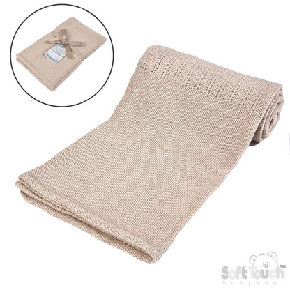 Personalised Deluxe Cellular Baby Blanket | Embroidered
