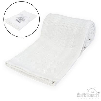 Personalised Deluxe Cellular Baby Blanket | Embroidered