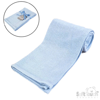 Personalised Deluxe Cellular Baby Blanket | Embroidered