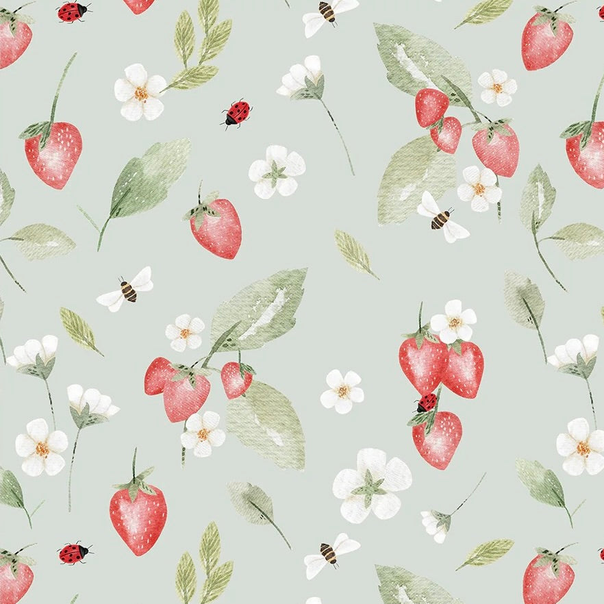 Strawberry Meadow Organic Cotton Jersey Dungaree Romper