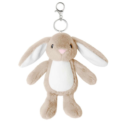 Personalised Plush Bear & Bunny Keyring | Custom Name Bag Charm | Teddy Backpack Charm | Gift for Kids & Adults
