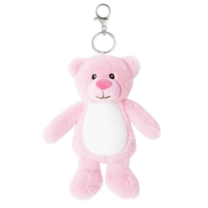 Personalised Plush Bear & Bunny Keyring | Custom Name Bag Charm | Teddy Backpack Charm | Gift for Kids & Adults
