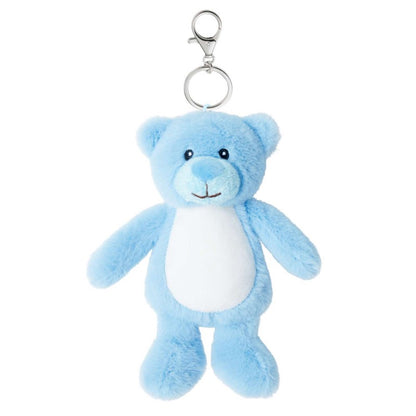 Personalised Plush Bear & Bunny Keyring | Custom Name Bag Charm | Teddy Backpack Charm | Gift for Kids & Adults