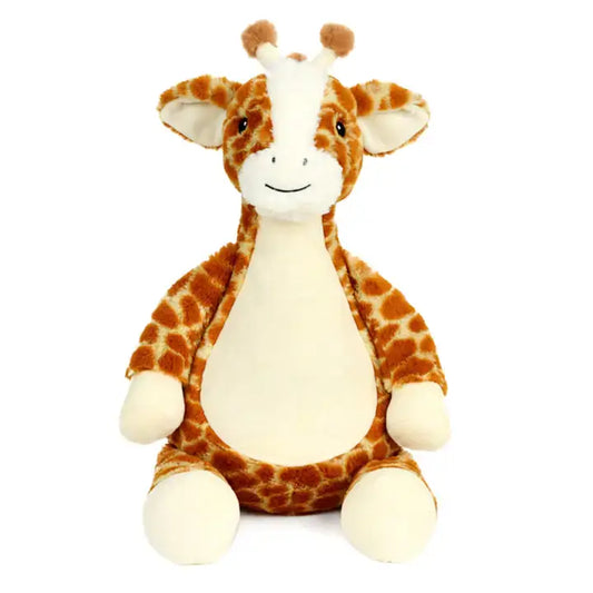Juniper the baby giraffe soft toy with  personalised name embroidery