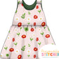 Ladybird Flowers Print French Terry Blossom Dress (Handmade To Order)