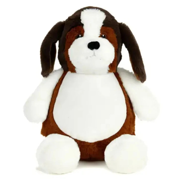 Maple the beagle dog soft toy with floppy ears and embroidered personalised name