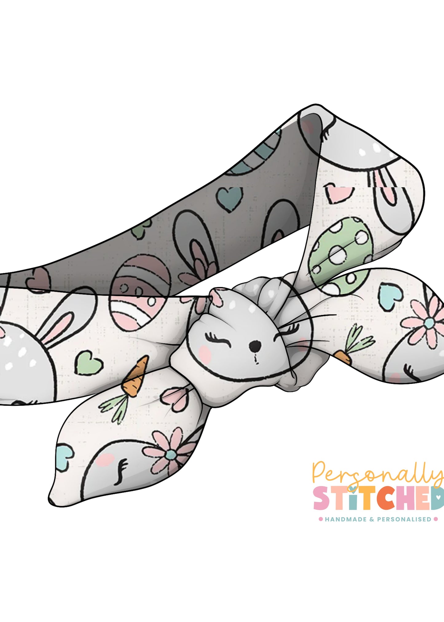 Miss Bunny Print Tiny Knot Headband