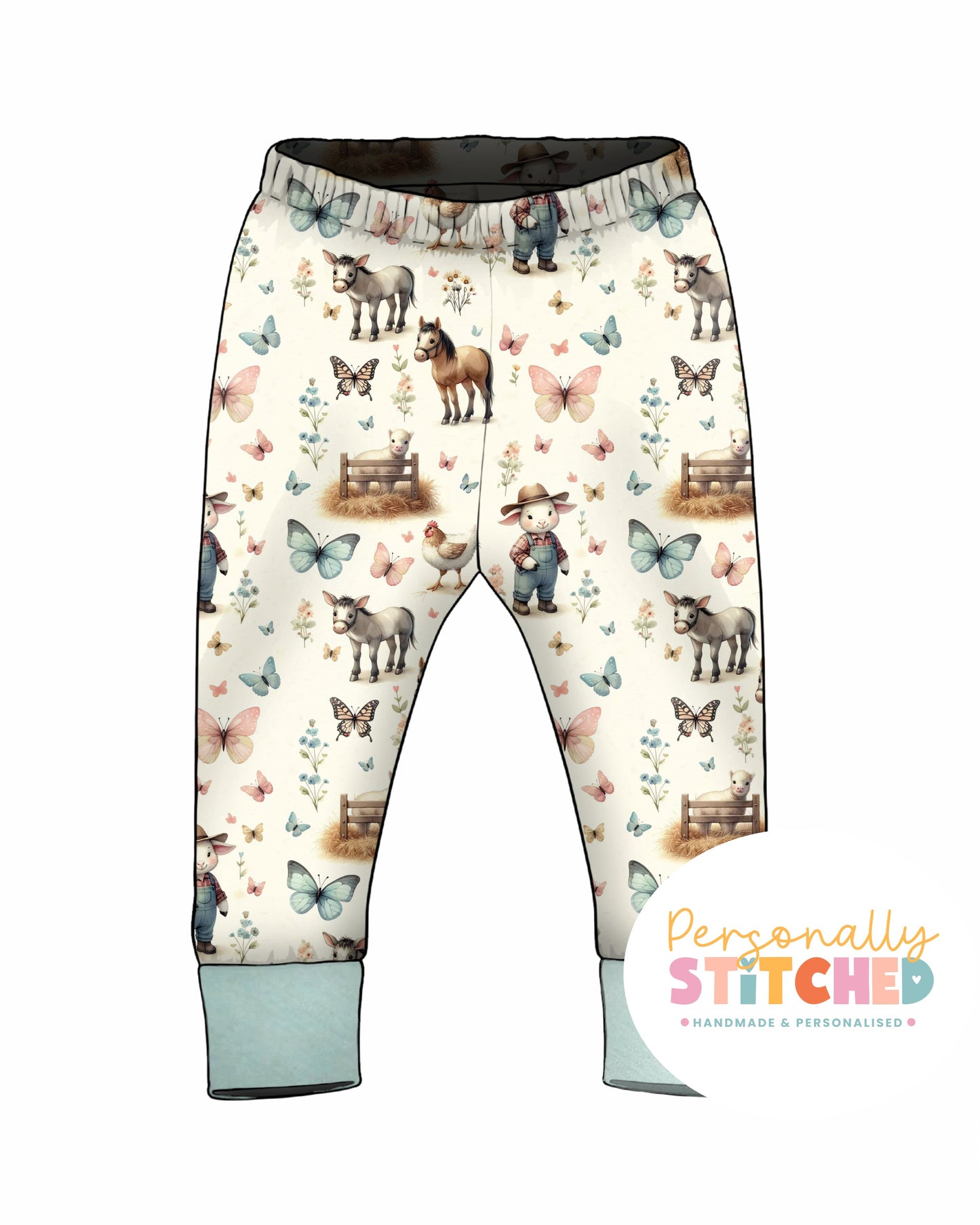 On The Farm Print Organic Jersey Cuff Leggings